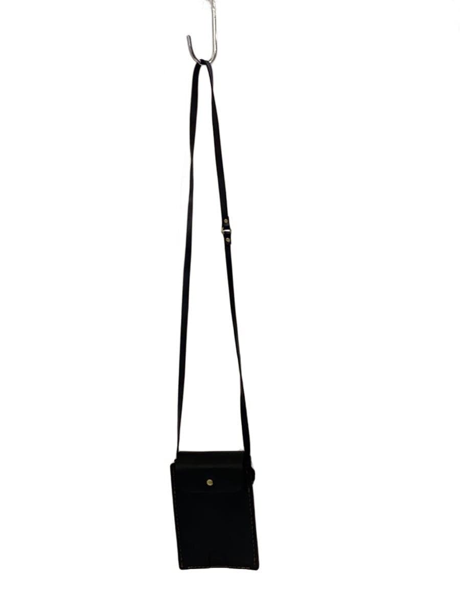HERZ Pochette Shoulder Bag Leather BLK Solid