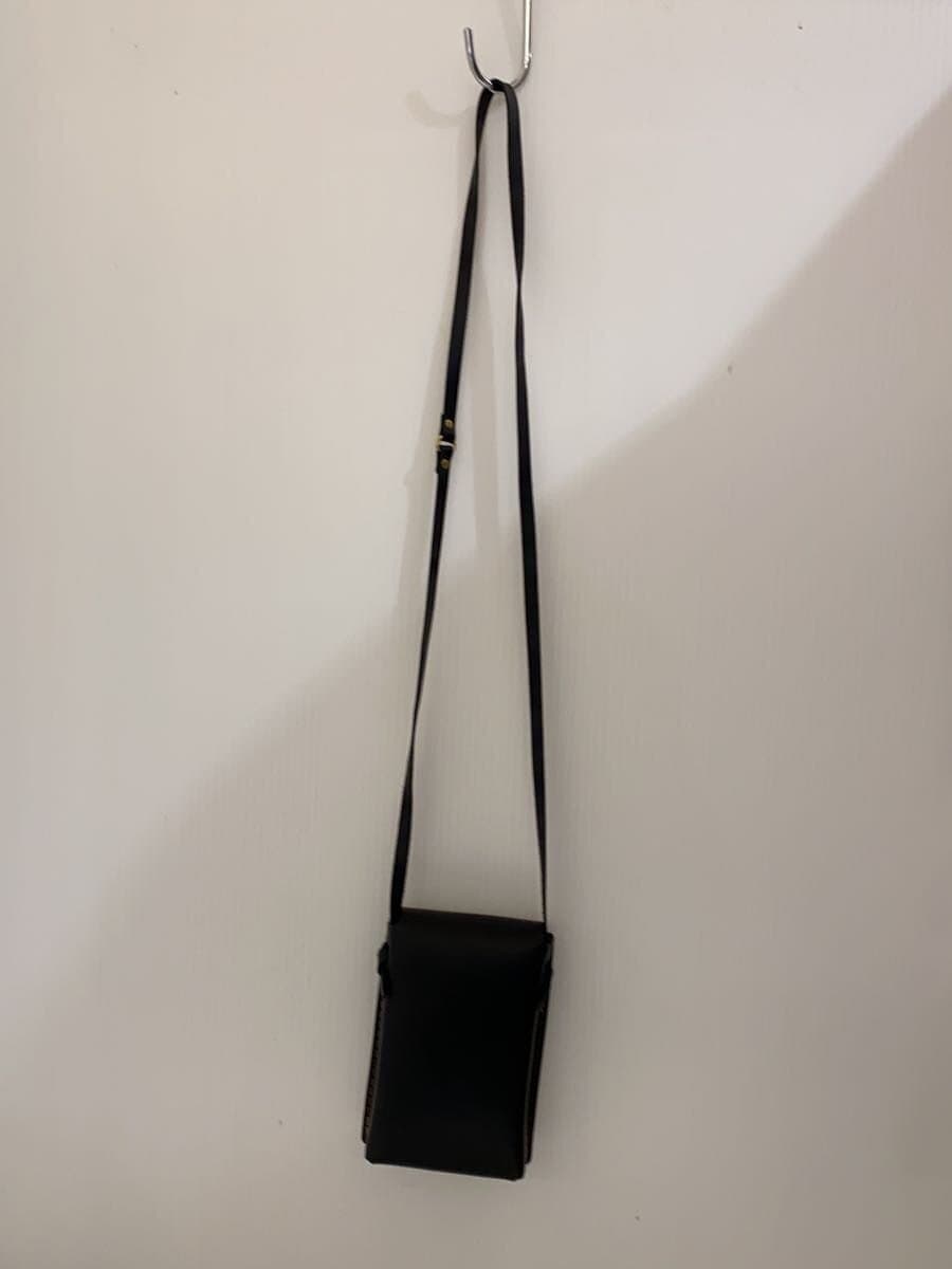 HERZ Pochette Shoulder Bag Leather BLK Solid 3