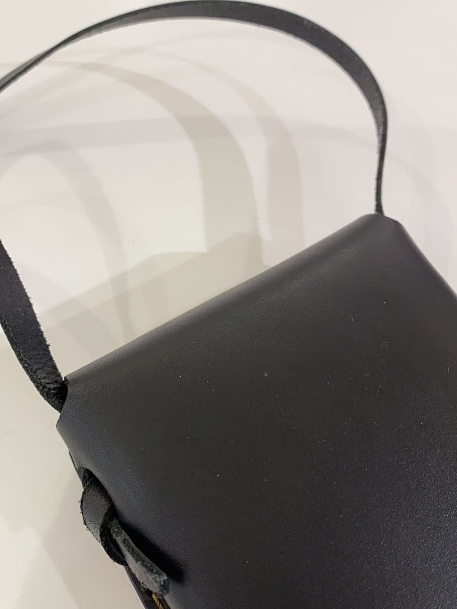 HERZ Pochette Shoulder Bag Leather BLK Solid 8