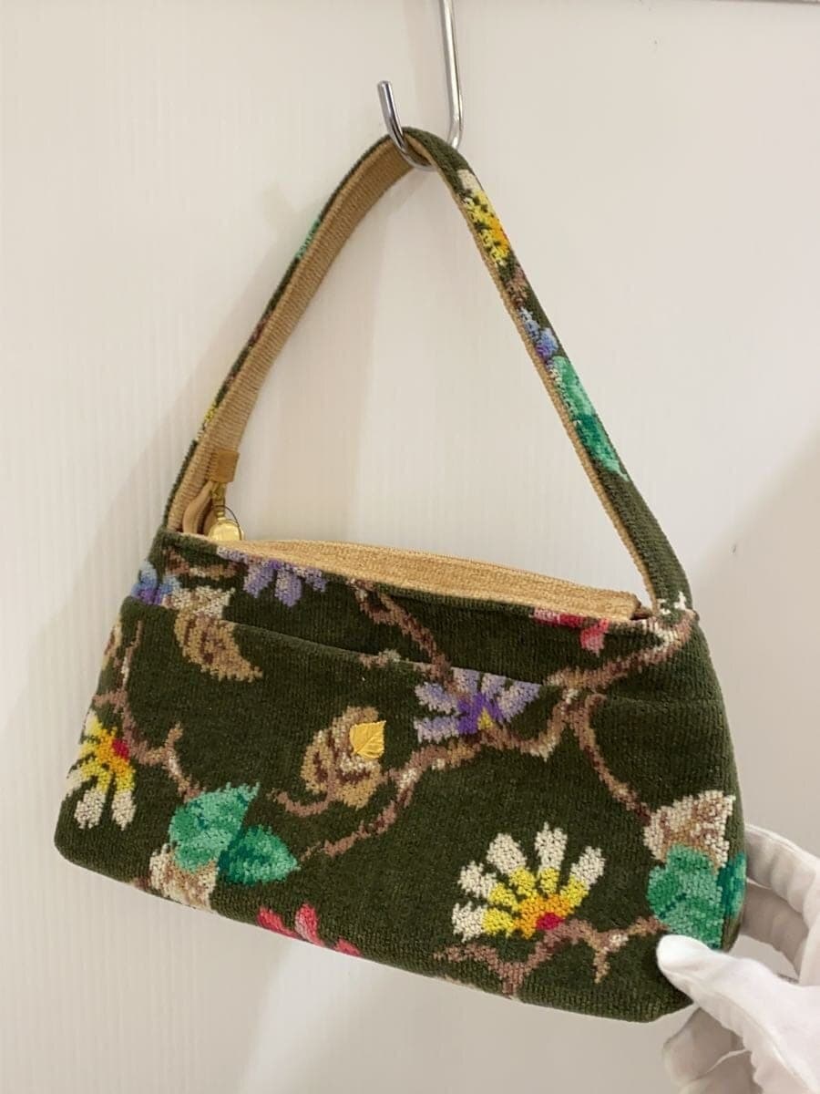 FEILER Chenille Weave Bag GRN Floral 2