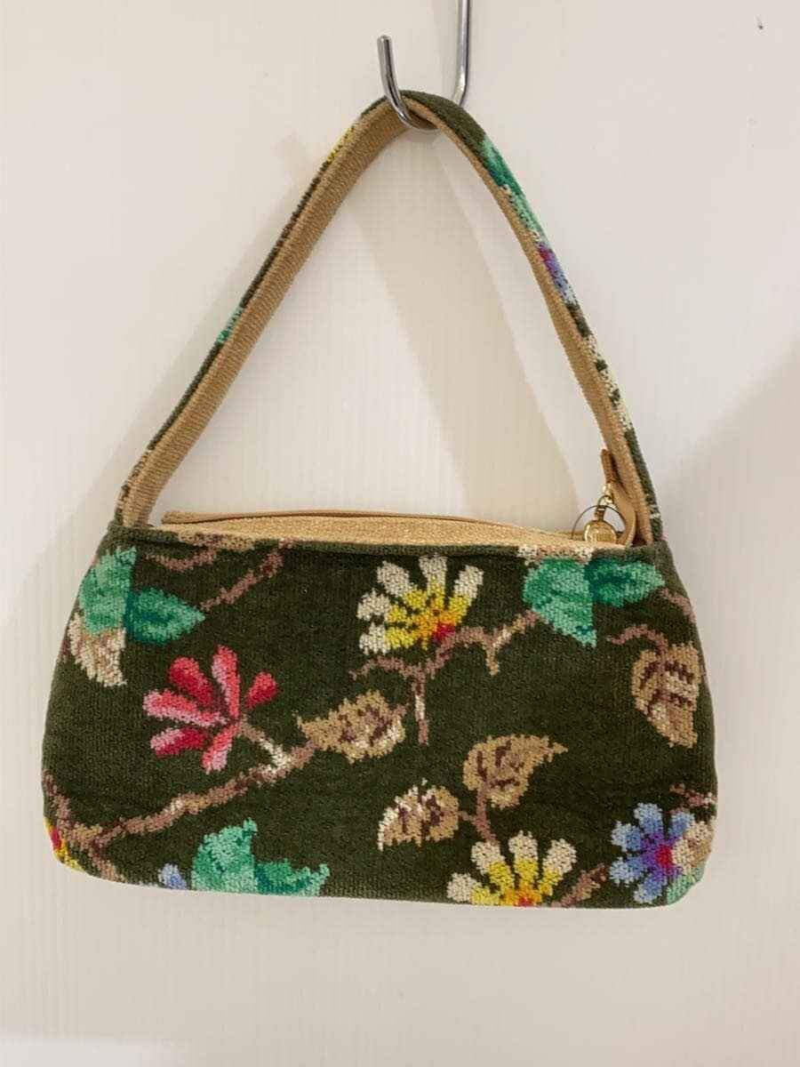 FEILER Chenille Weave Bag GRN Floral 3
