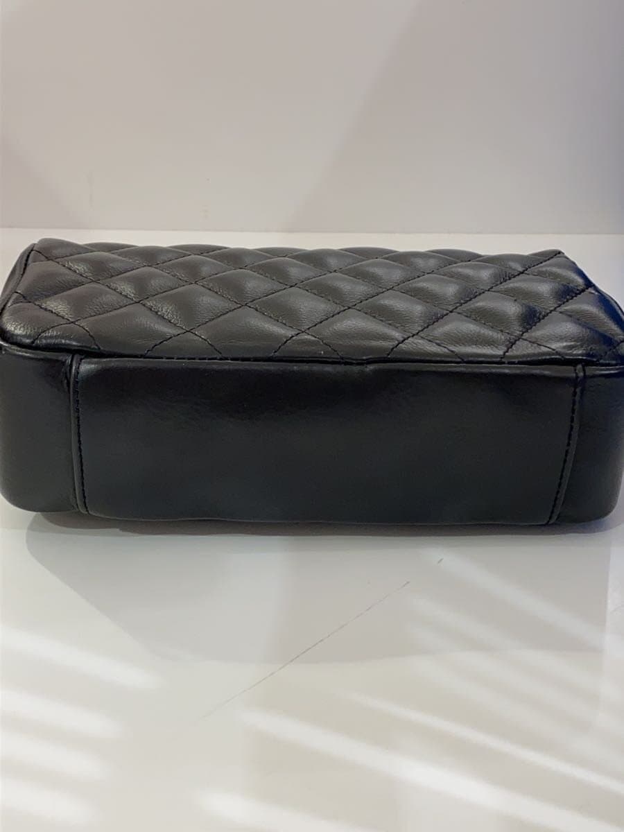 Maison Vincent Shoulder Bag Cowhide Black Solid Color 4