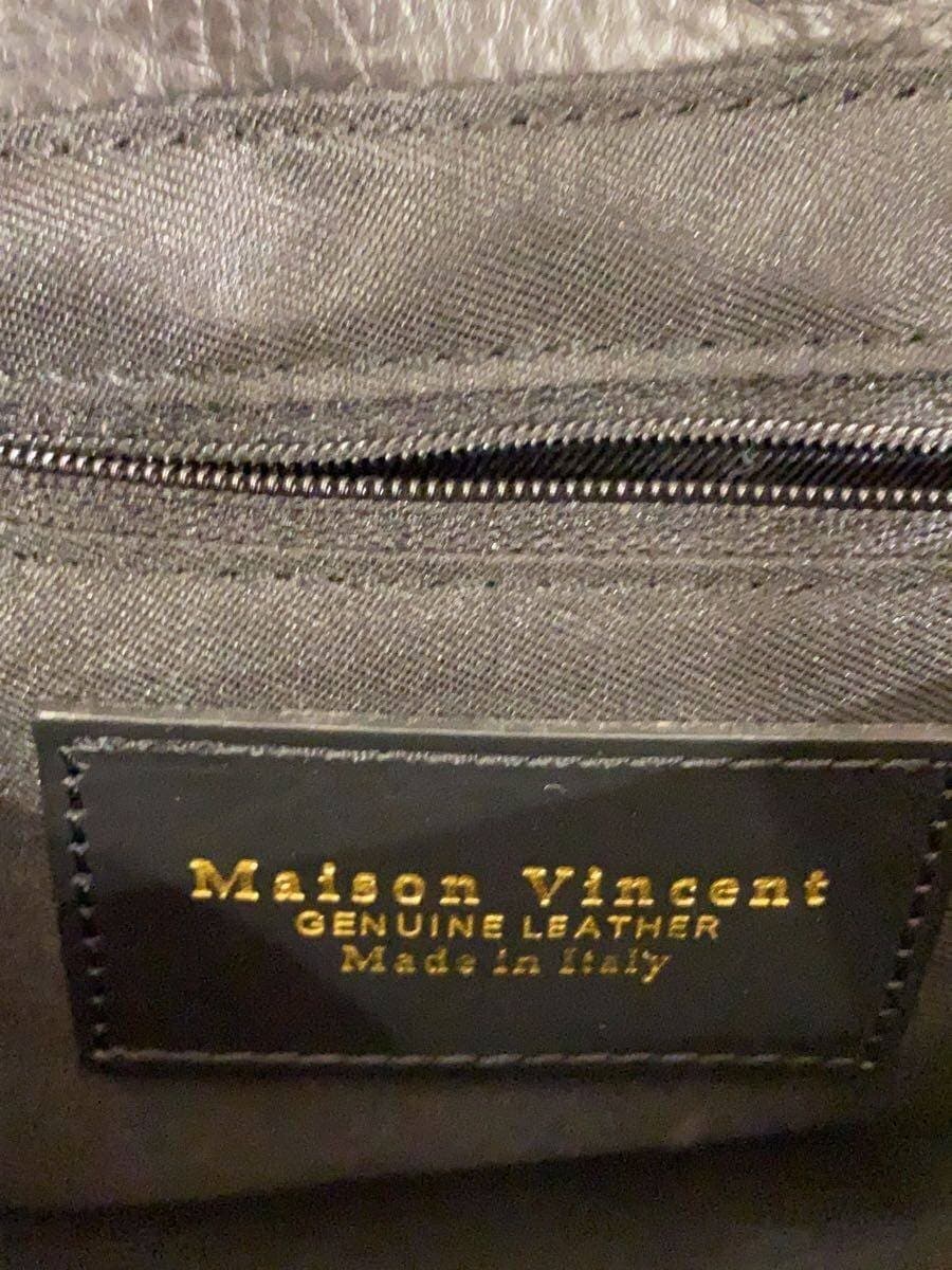Maison Vincent Shoulder Bag Cowhide Black Solid Color 5