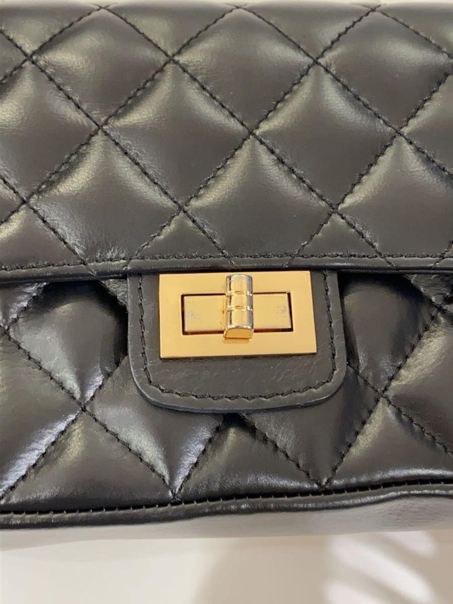 Maison Vincent Shoulder Bag Cowhide Black Solid Color 7