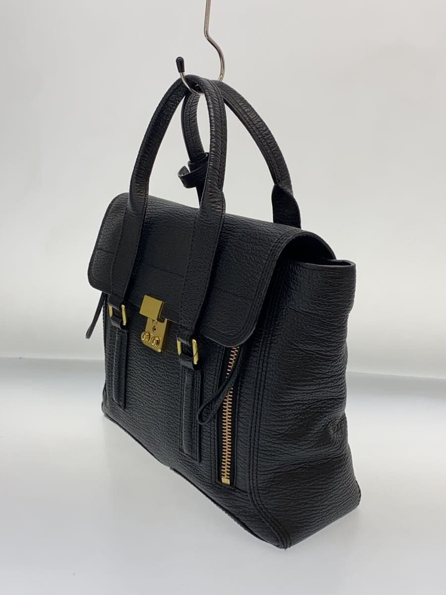 3.1 Phillip Lim Tote Bag Leather BLK Solid 2