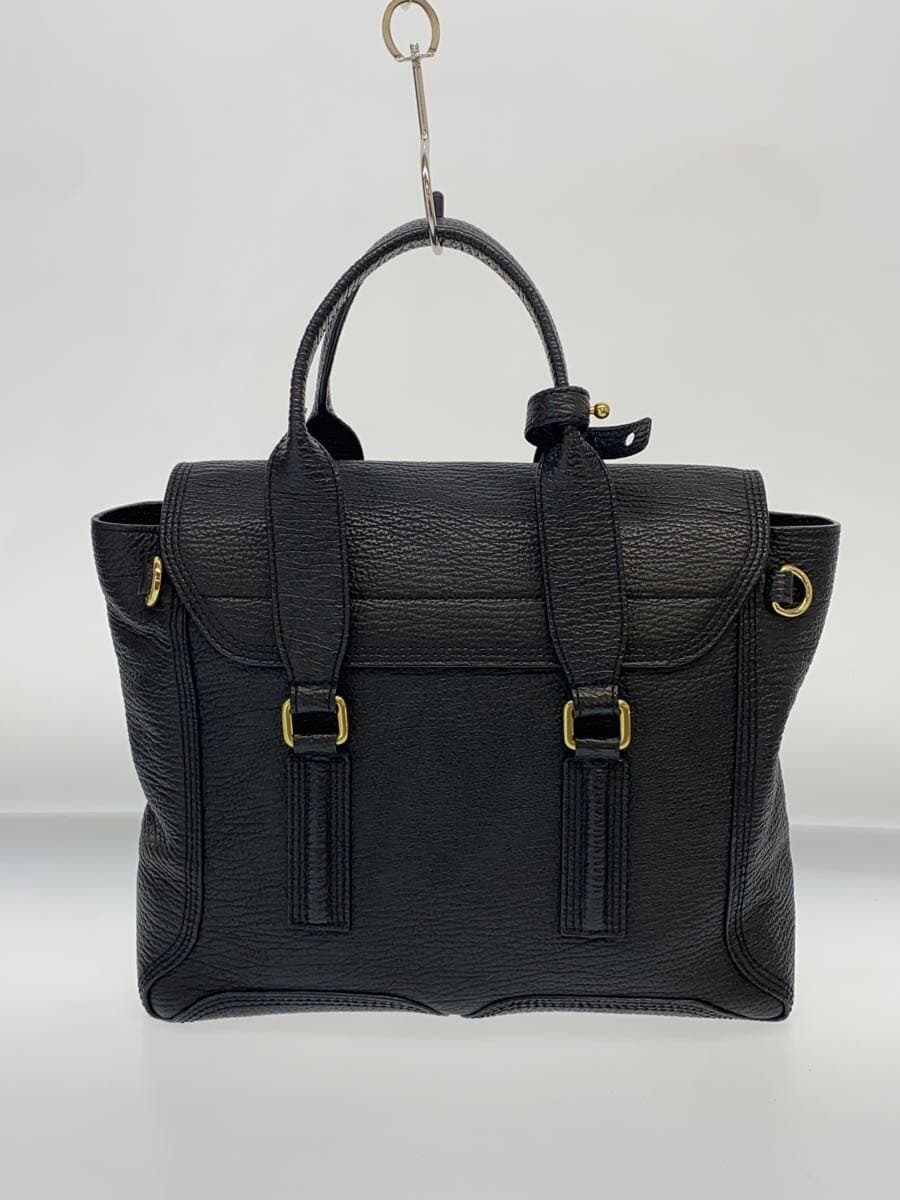 3.1 Phillip Lim Tote Bag Leather BLK Solid 3