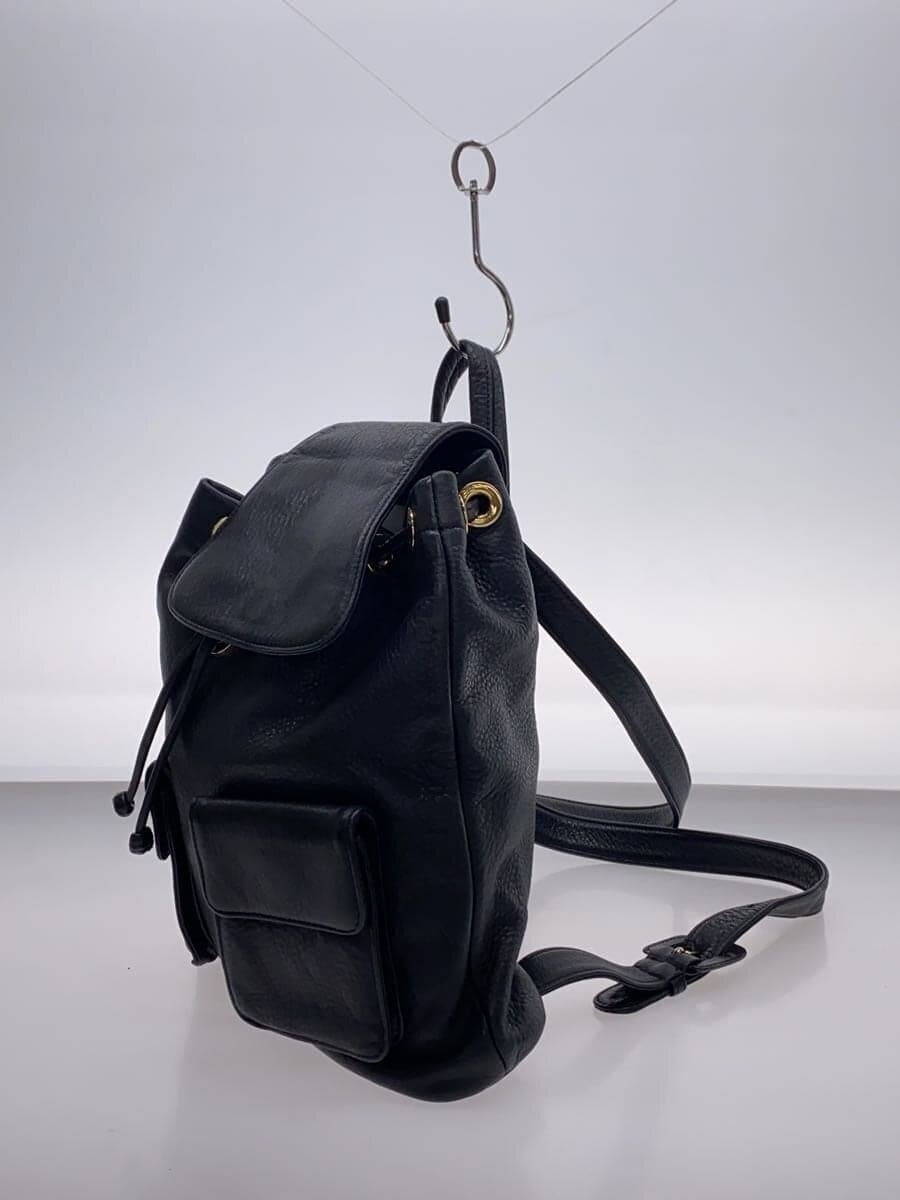 HIROFU Backpack Leather Black Plain 2