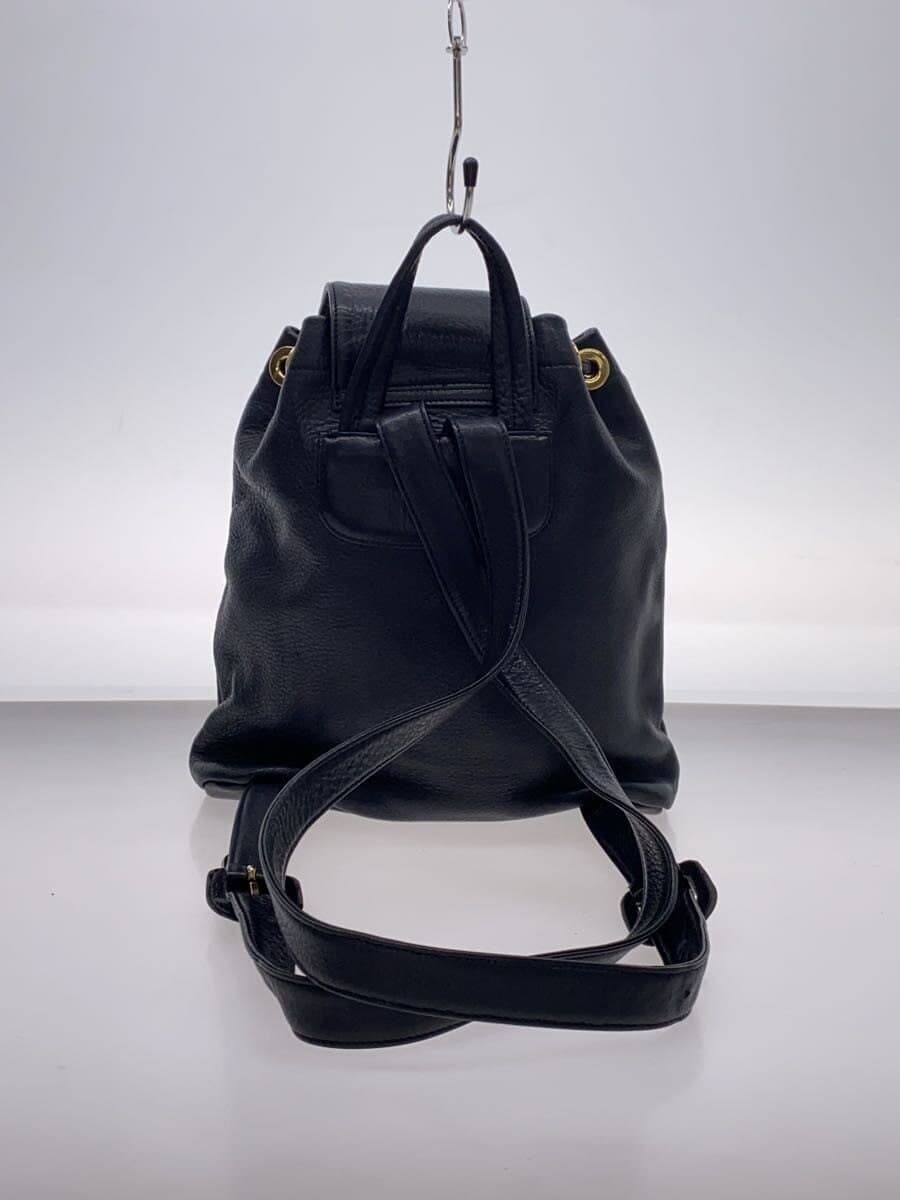 HIROFU Backpack Leather Black Plain 3