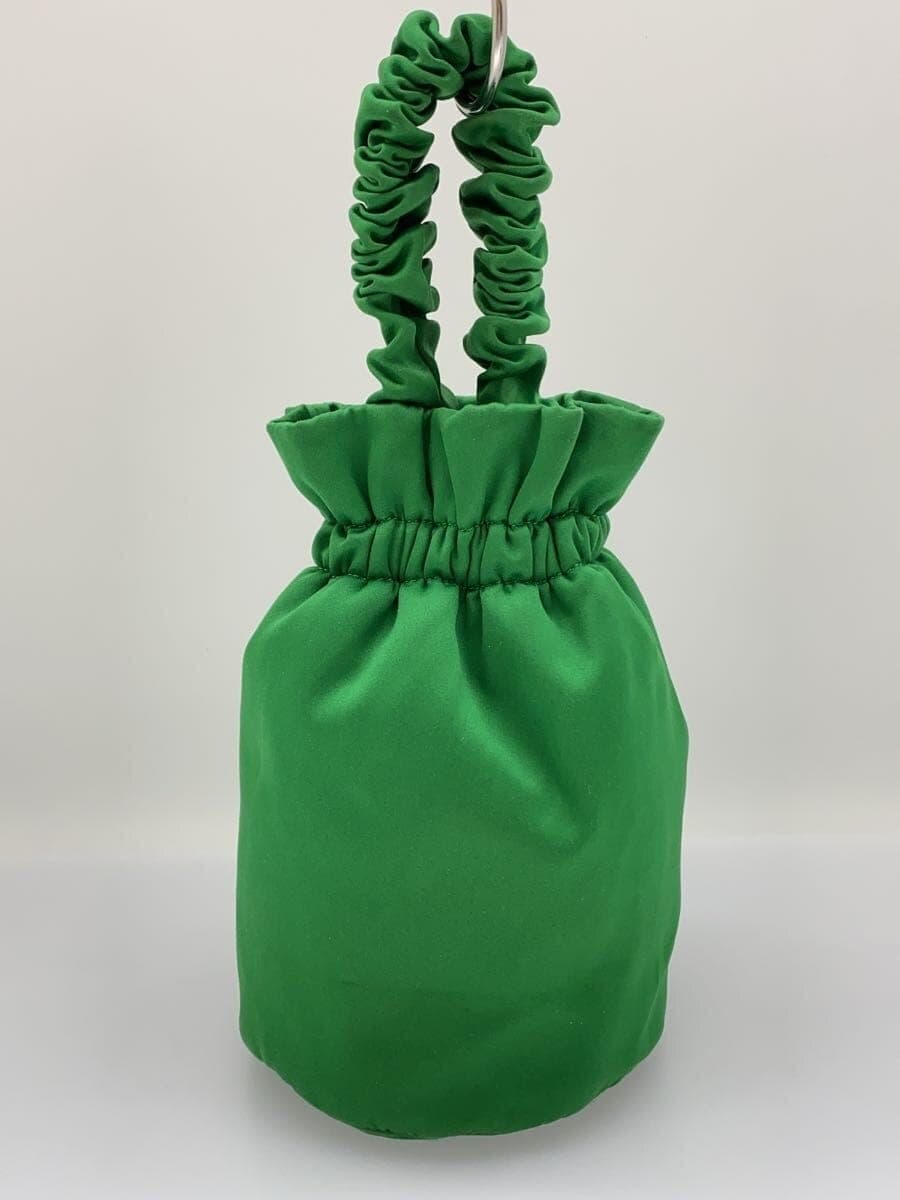 GANNI Shoulder Bag Polyester Green Solid Color 3