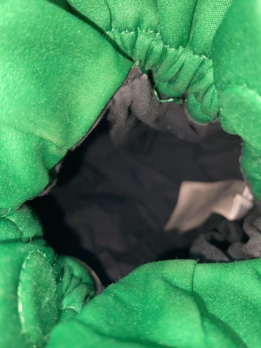 GANNI Shoulder Bag Polyester Green Solid Color 6