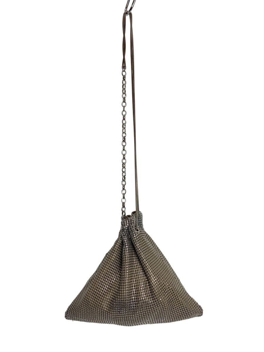 BIGOTRECHILLY PURSE METAL Shoulder Bag -- SLV Solid Color