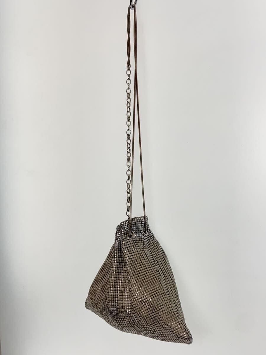 BIGOTRECHILLY PURSE METAL Shoulder Bag -- SLV Solid Color 2