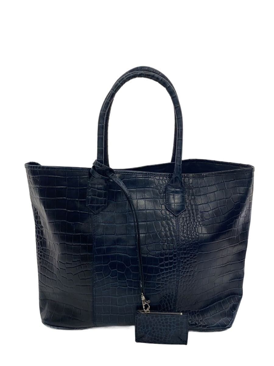 HILTON tote bag leather navy animal