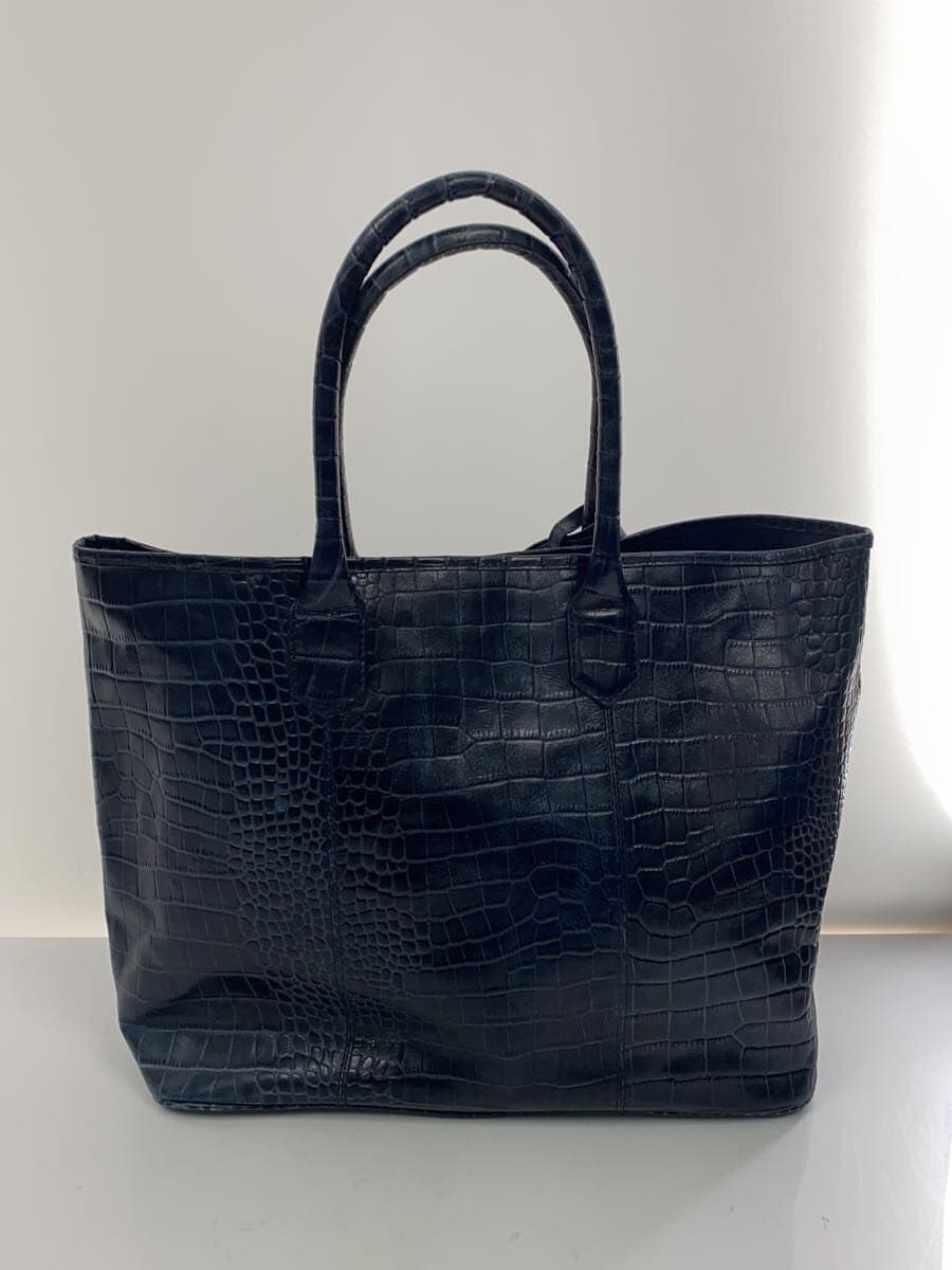 HILTON tote bag leather navy animal 3