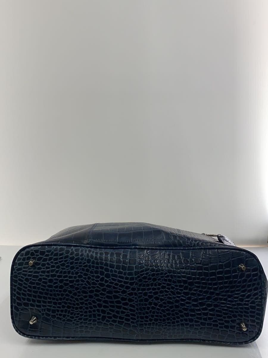 HILTON tote bag leather navy animal 4