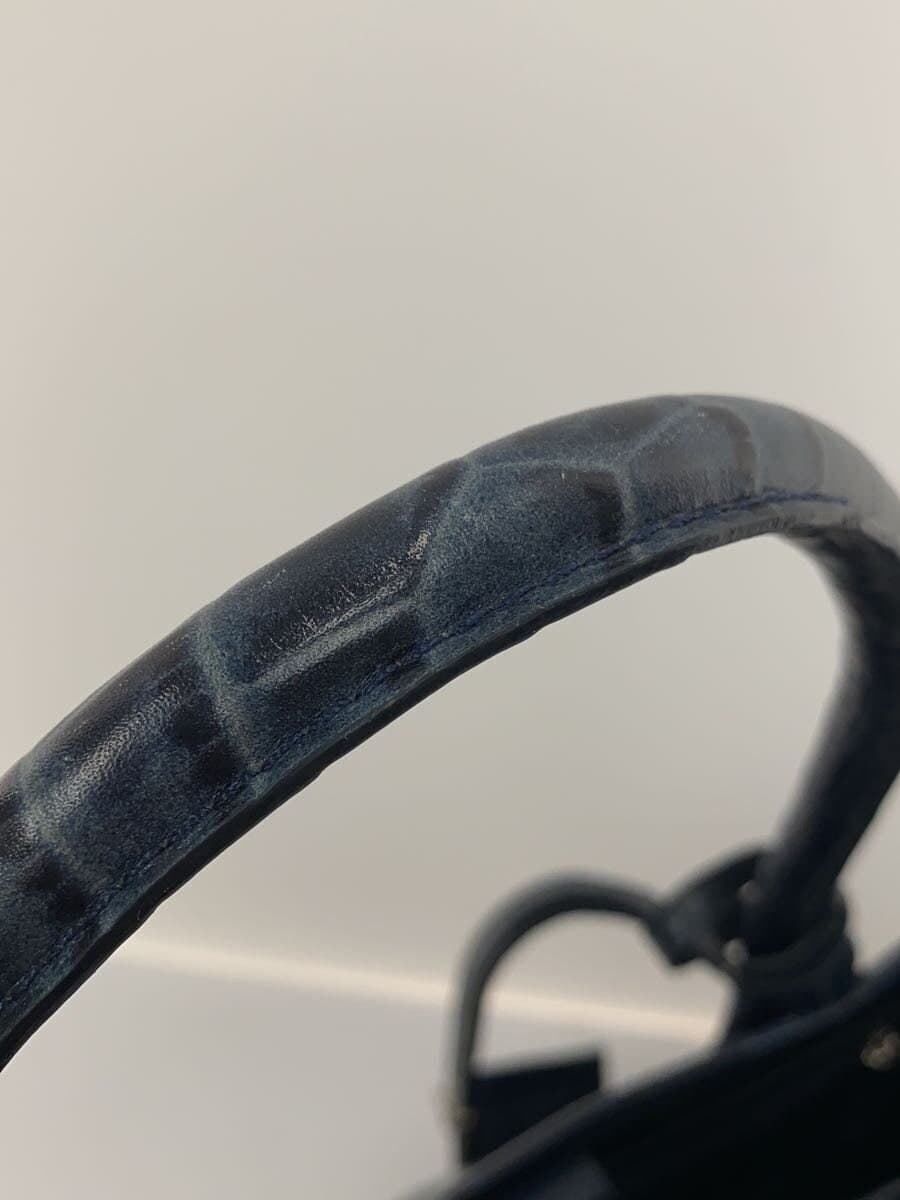 HILTON tote bag leather navy animal 7