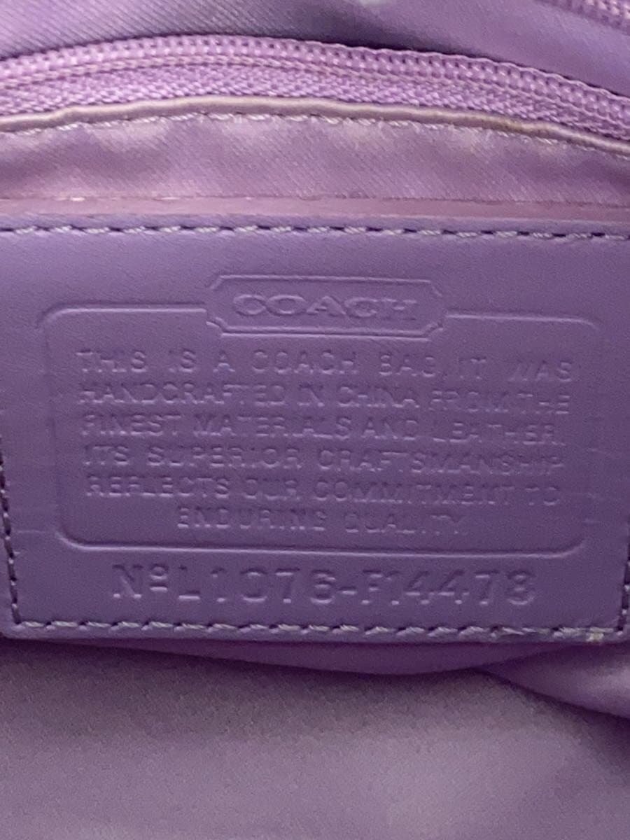 COACH Handbag_Heritage Stripe_Zip Satchel_Beige x Purple Stripe BE 5