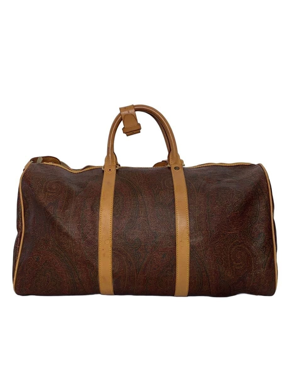 ETRO Boston Bag Leather BRW Paisley