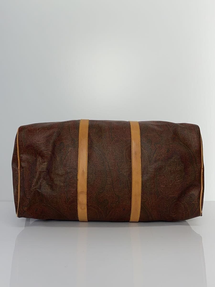 ETRO Boston Bag Leather BRW Paisley 4