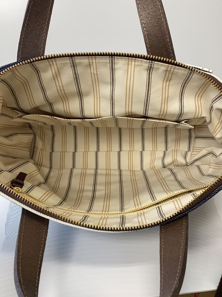 BEER BELLY Shoulder Bag Canvas BLK Border Stripe 6