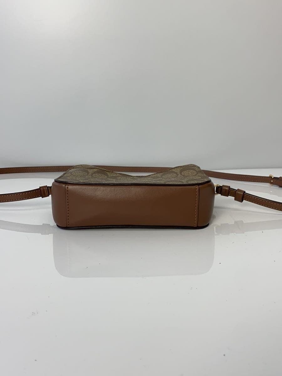 COACH Mini Camera Bag_Signature_Brown Leather PVC BEG All Over Pattern 4