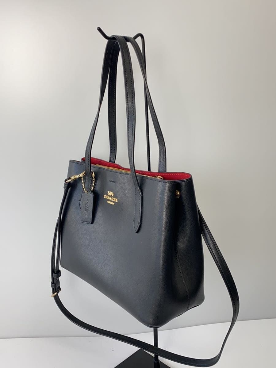 COACH Handbag Leather BLK F73277 2