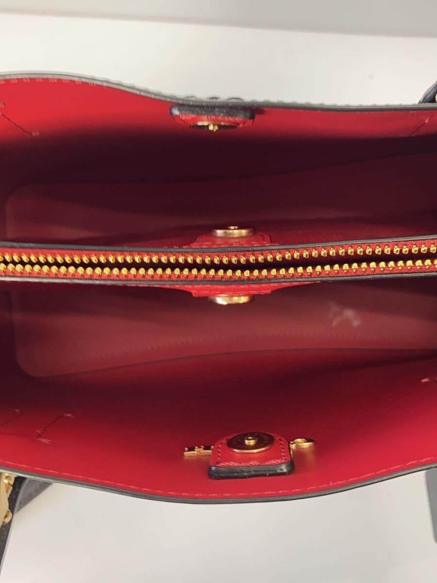 COACH Handbag Leather BLK F73277 6