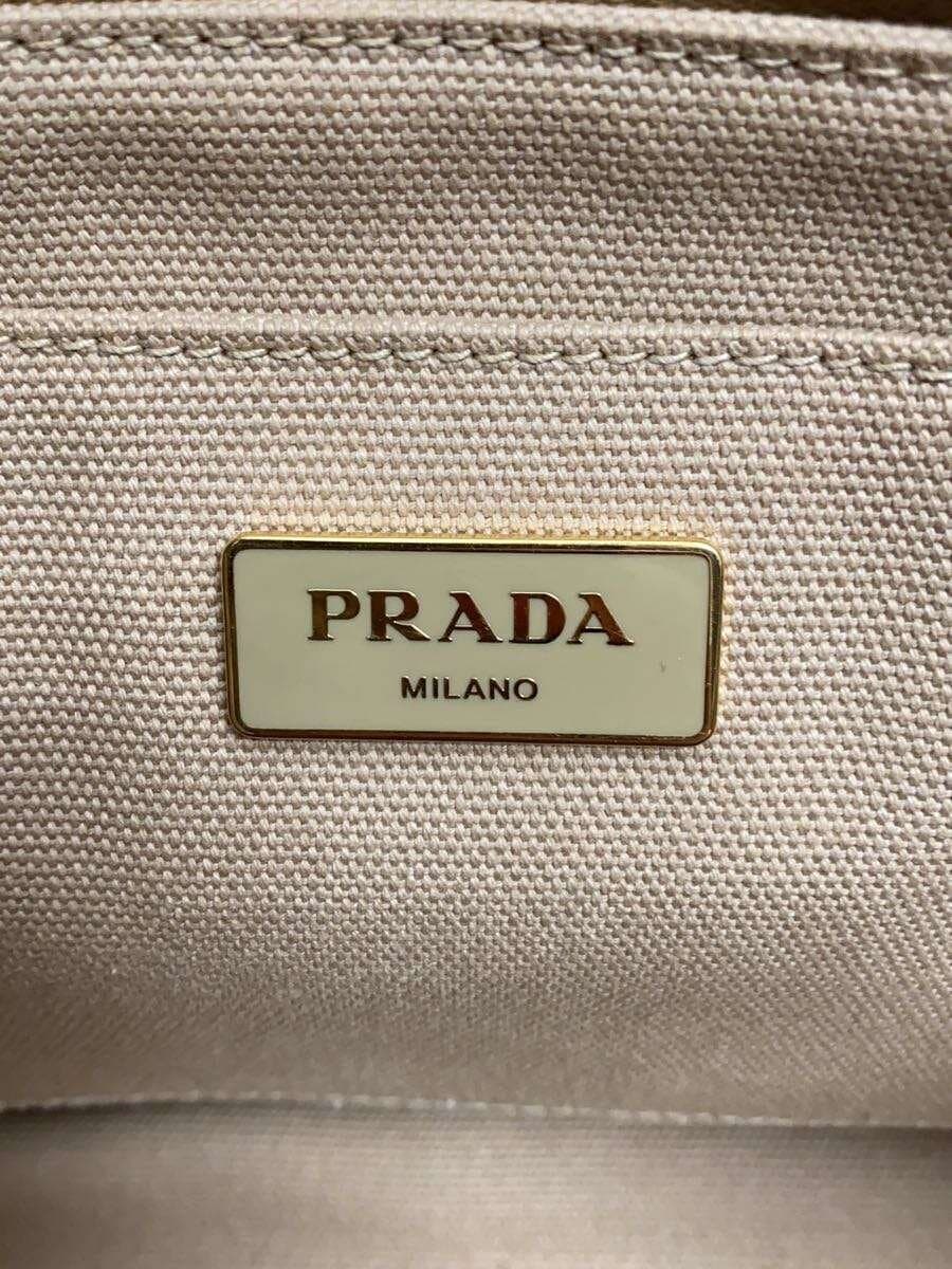 PRADA Shoulder Bag Canvas BEG 7