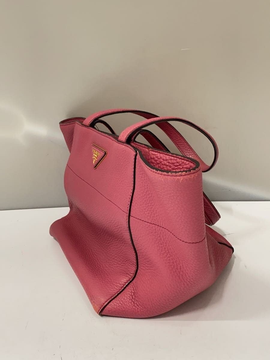 PRADA Tote Bag Cowhide PNK 2