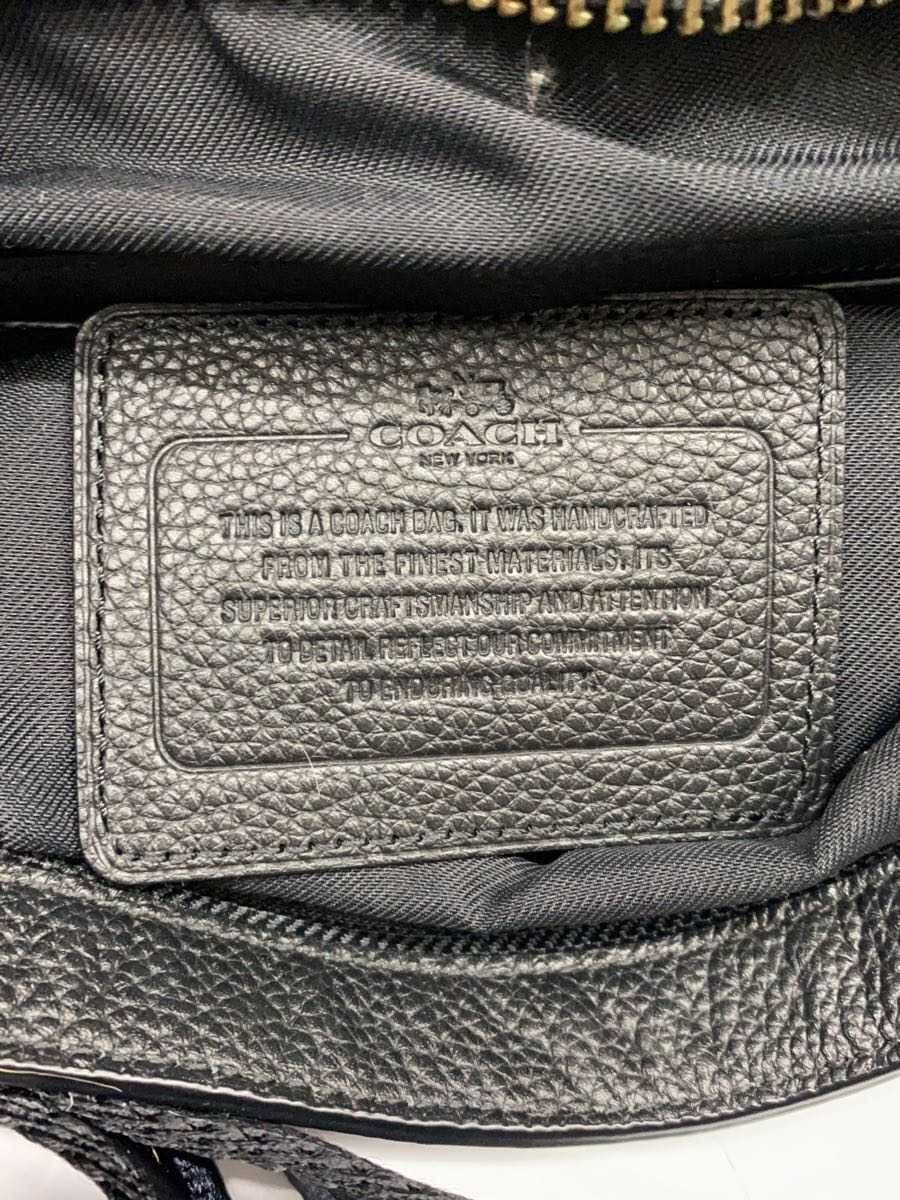 COACH Shoulder Bag Leather BLK 5