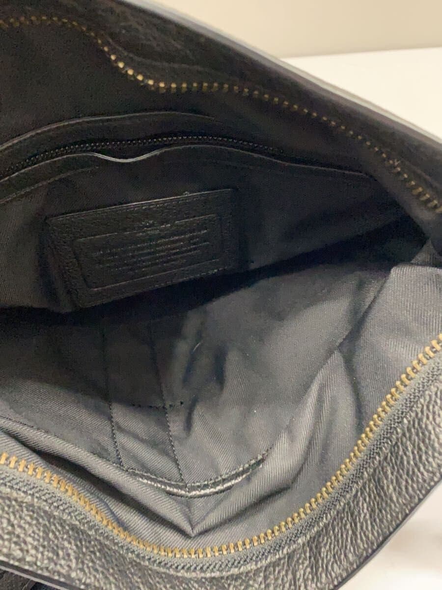 COACH Shoulder Bag Leather BLK 6