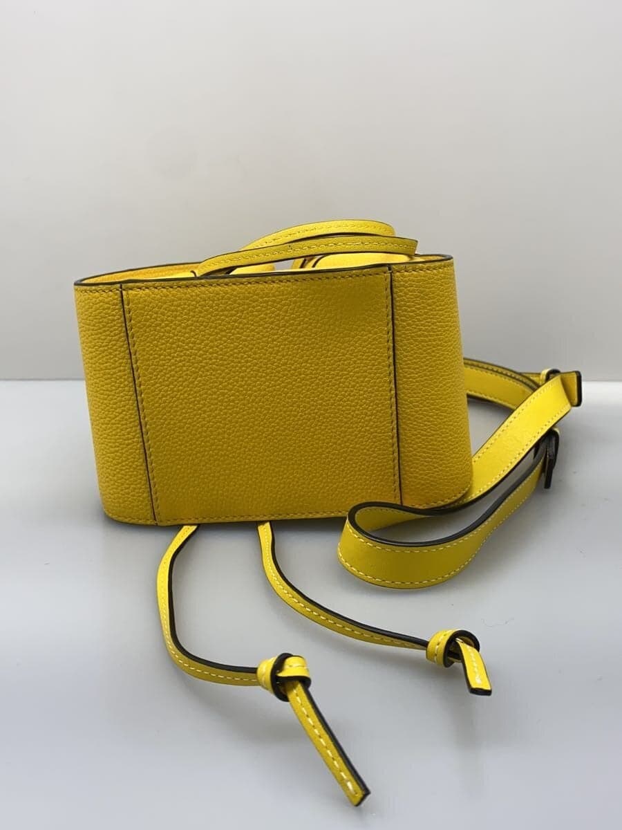 LOEWE Shoulder Bag Leather YLW Solid Hammock Drawstring Bag Mini 4