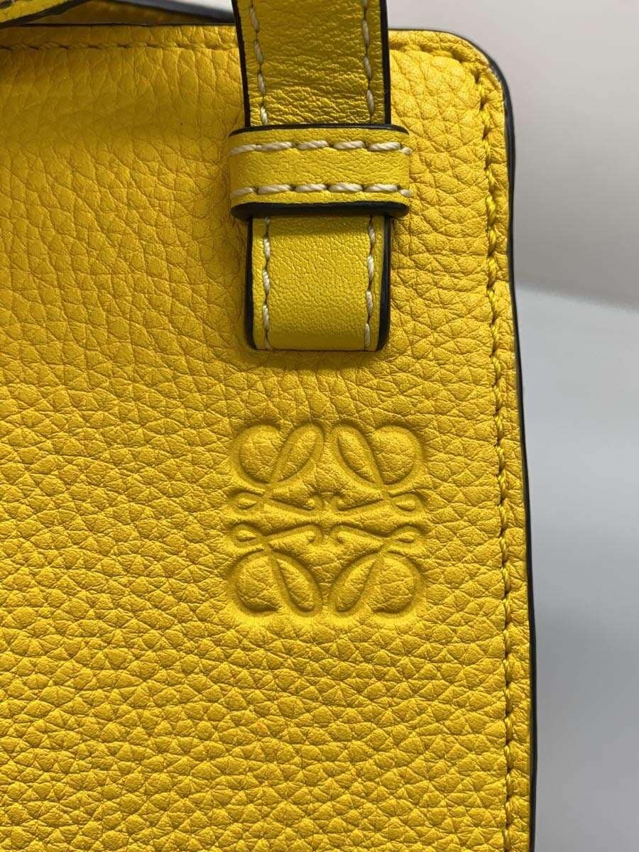 LOEWE Shoulder Bag Leather YLW Solid Hammock Drawstring Bag Mini 5