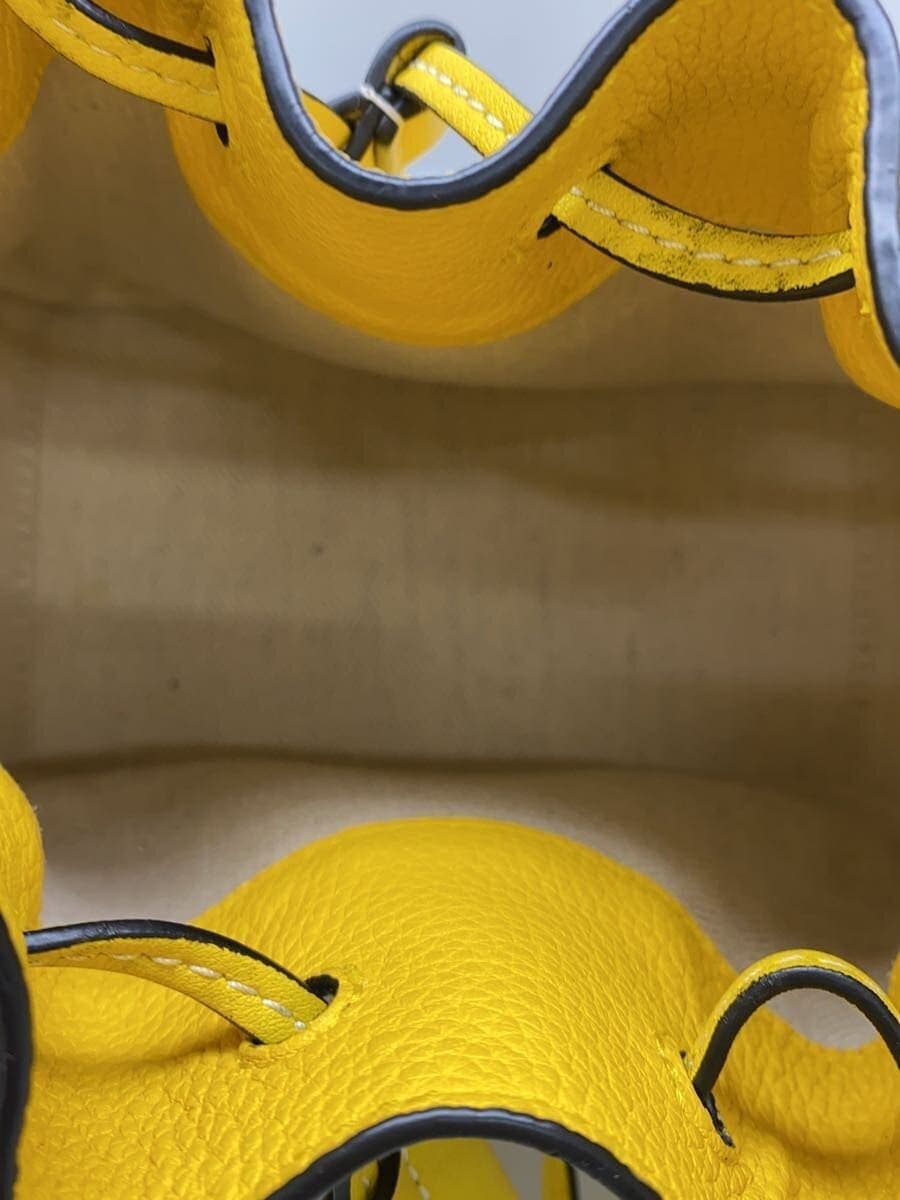 LOEWE Shoulder Bag Leather YLW Solid Hammock Drawstring Bag Mini 6