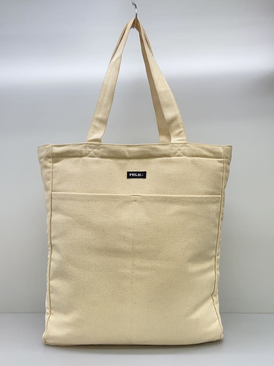 MILK FED. Tote Bag Canvas CRM Solid 3