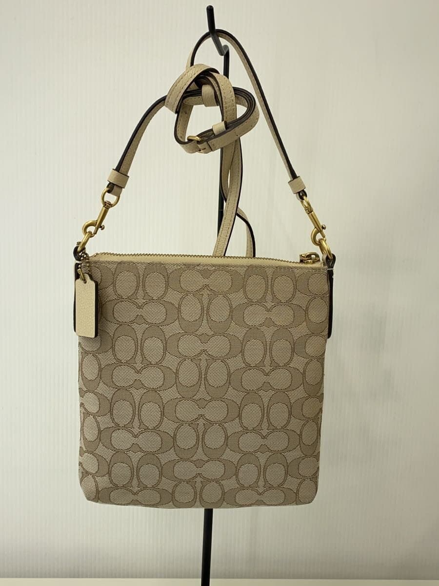 COACH Shoulder Bag Canvas BEG M2079-5475 Signature 3