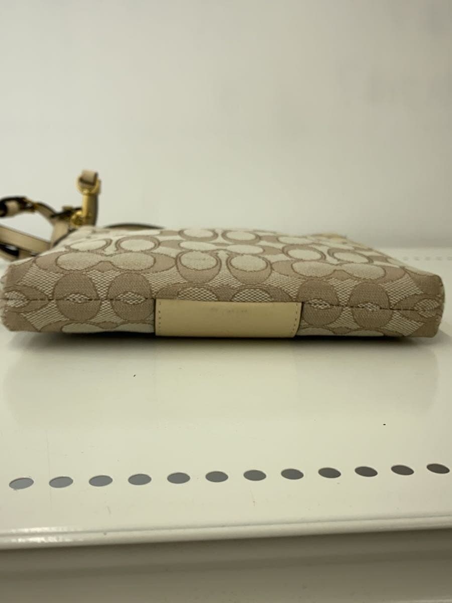 COACH Shoulder Bag Canvas BEG M2079-5475 Signature 4