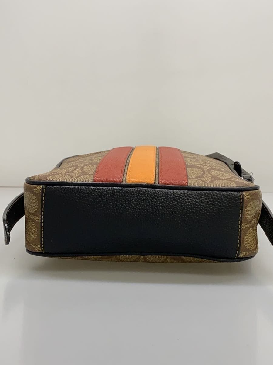 COACH Shoulder Bag Leather Black Monogram 4