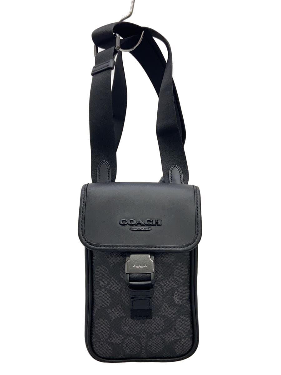 COACH Racer Phone Crossbody Bag PVC BLK CT885
