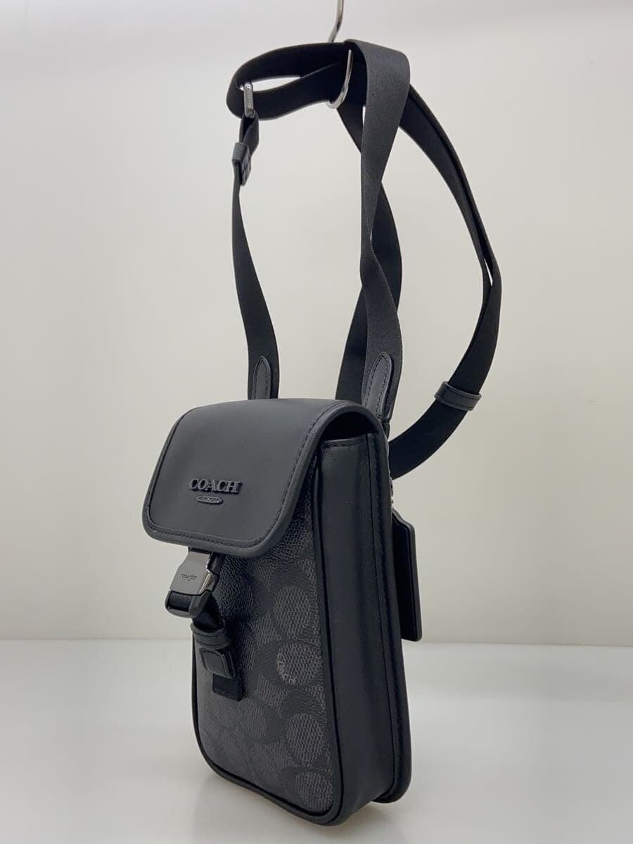 COACH Racer Phone Crossbody Bag PVC BLK CT885 2