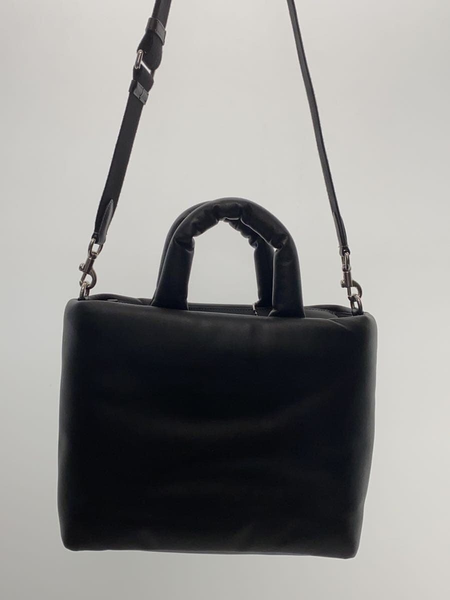 COACH Pillow Tote Bag Leather Black 3