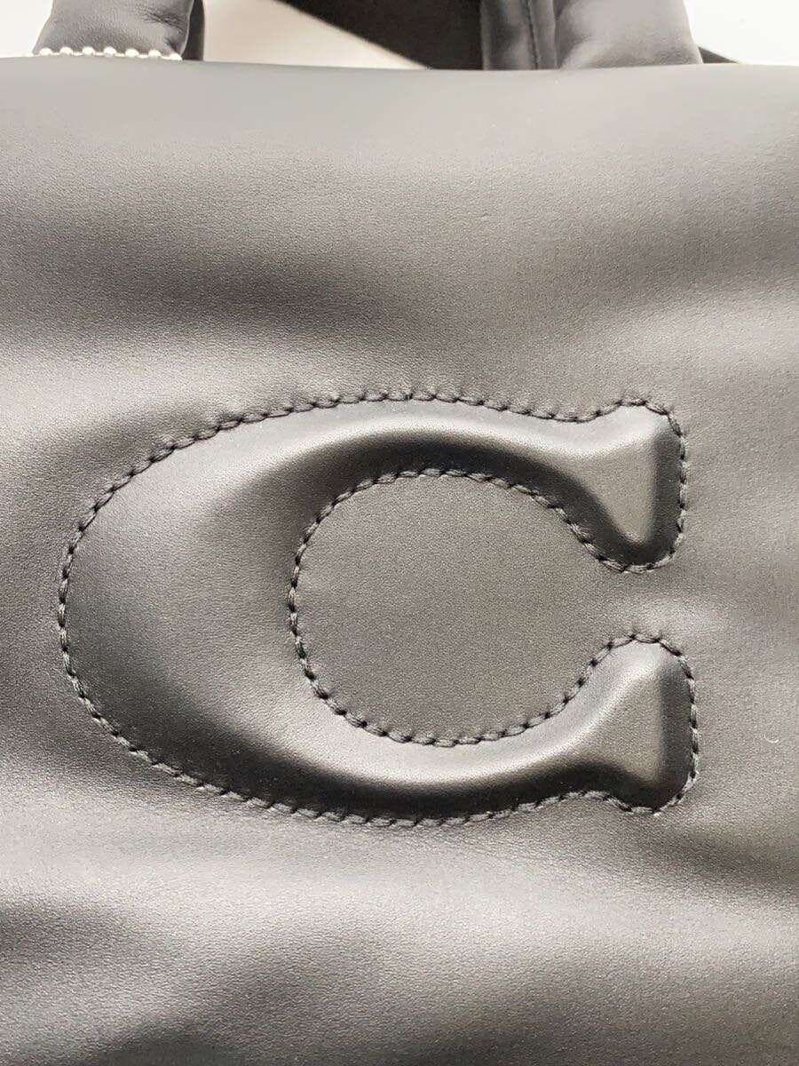COACH Pillow Tote Bag Leather Black 5
