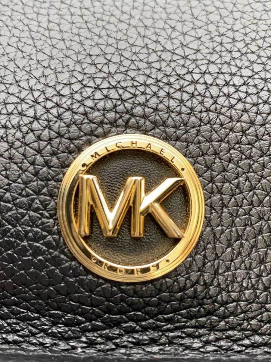 MICHAEL KORS Shoulder Bag Leather Black BA-2308 5