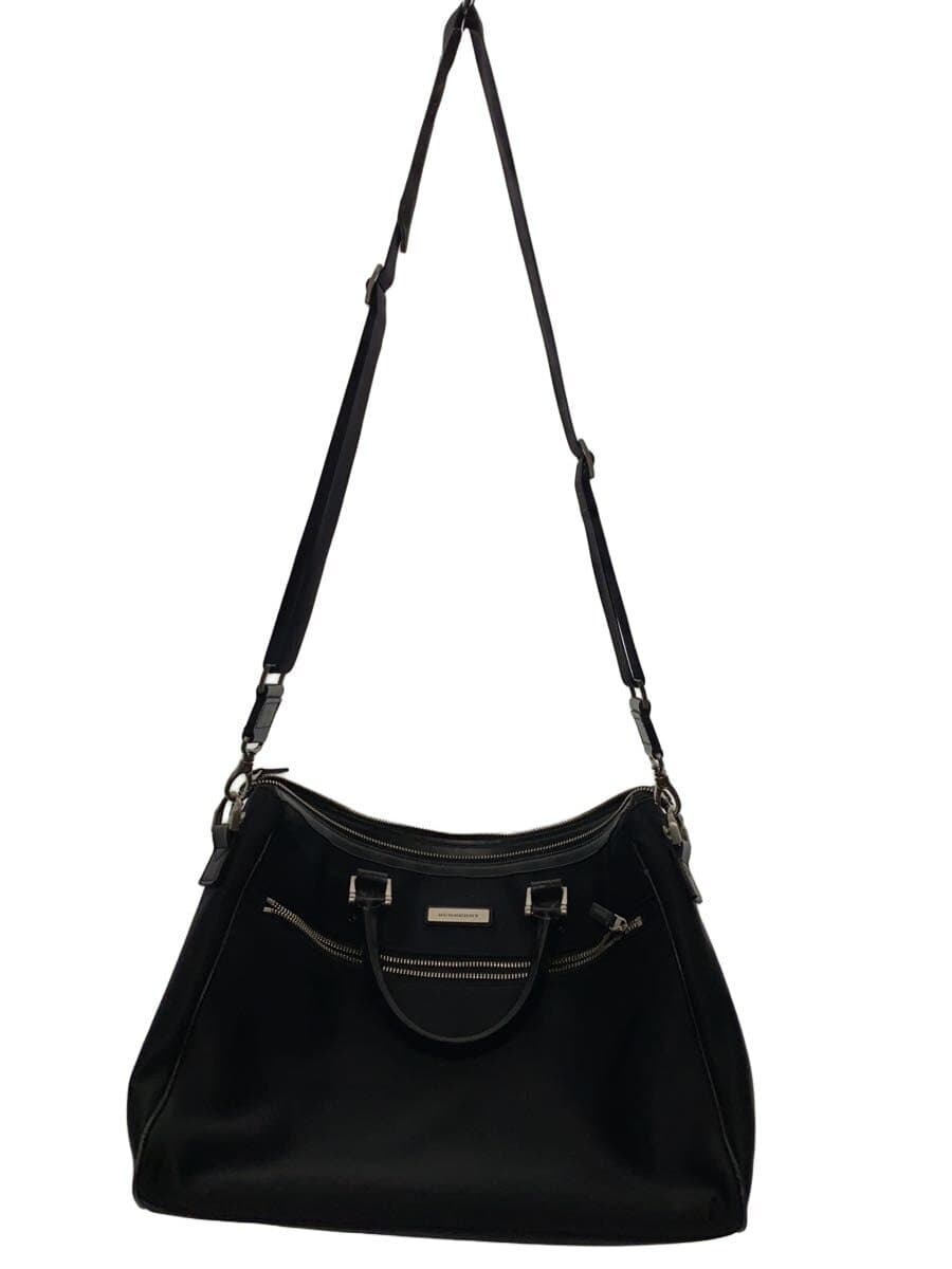 BURBERRY Business Bag Nylon Black Solid Color