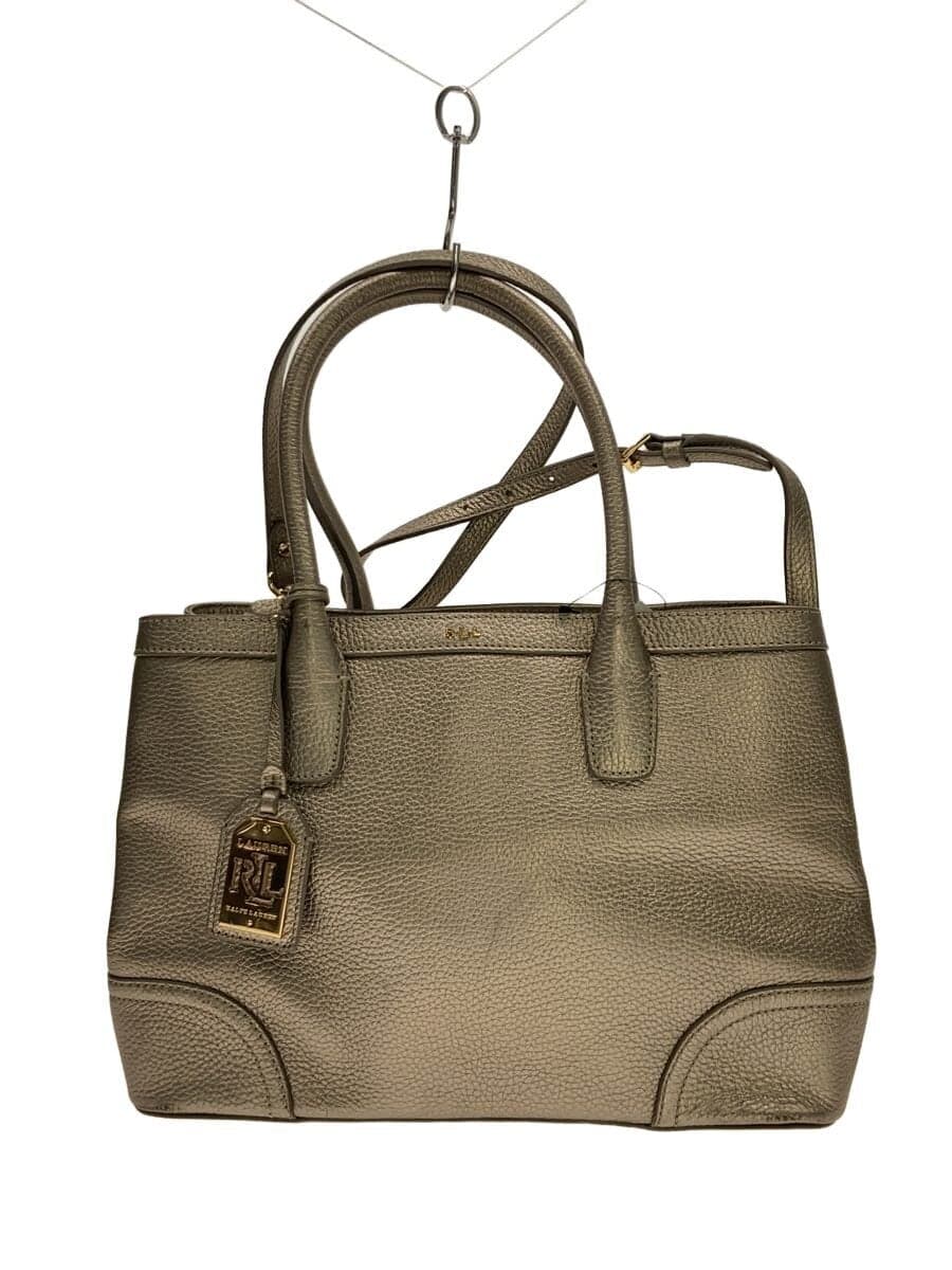RALPH LAUREN bag leather GLD plain