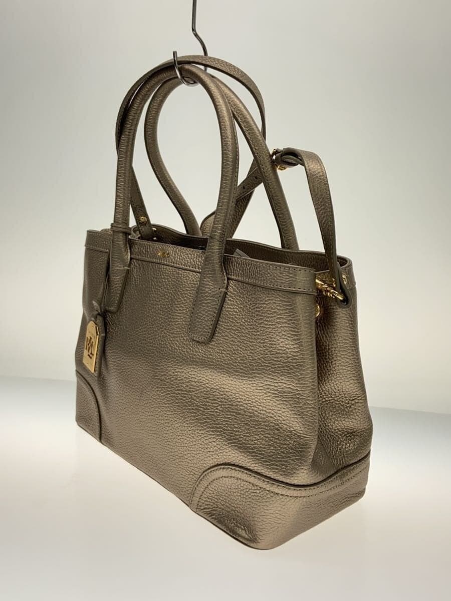 RALPH LAUREN bag leather GLD plain 2