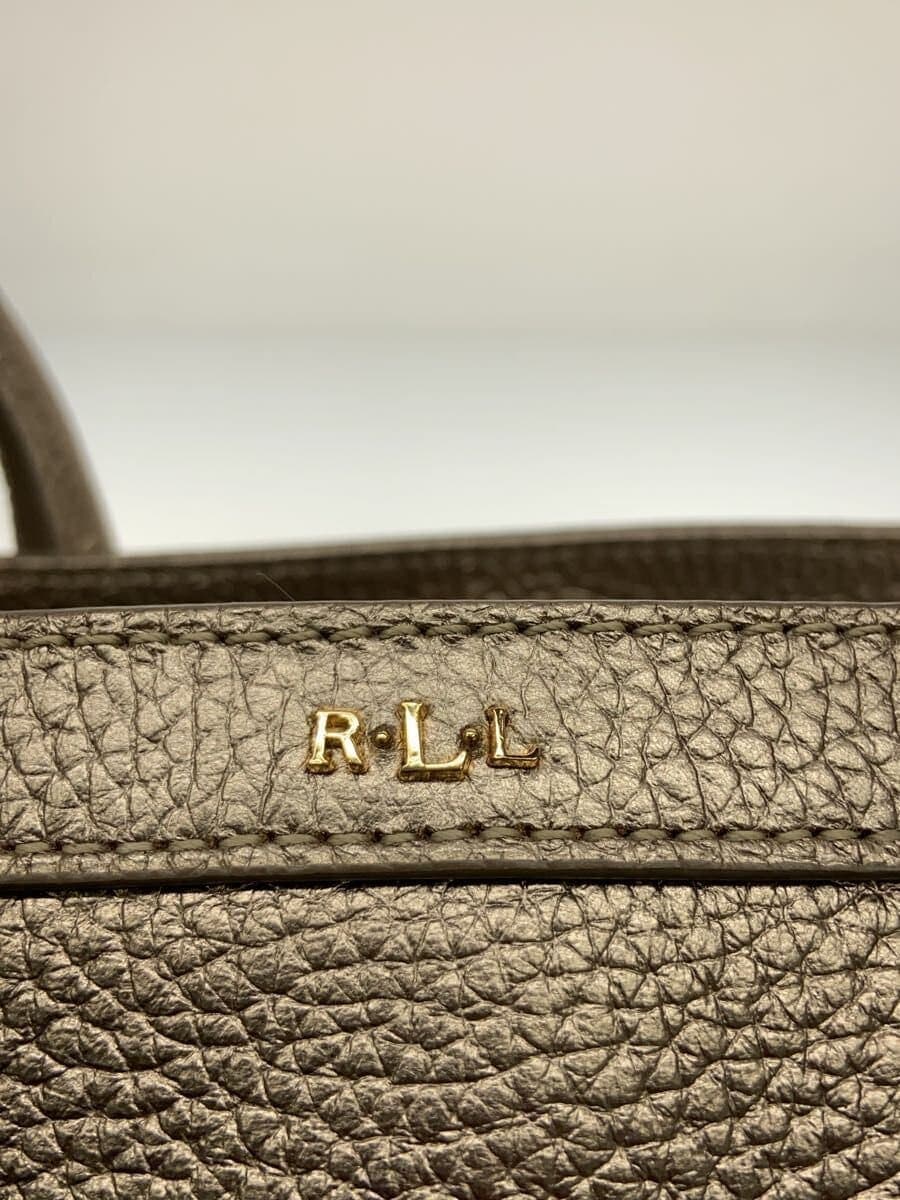 RALPH LAUREN bag leather GLD plain 5