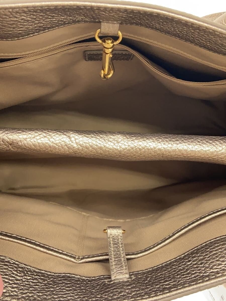 RALPH LAUREN bag leather GLD plain 6