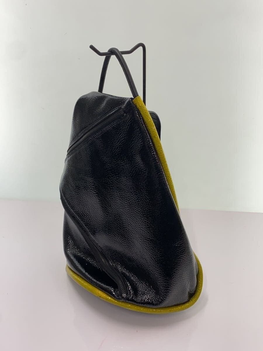 arche Wrinkle Finish Patent Leather Design Backpack Patent Leather BLK Stickiness Piping Part Discoloration 2