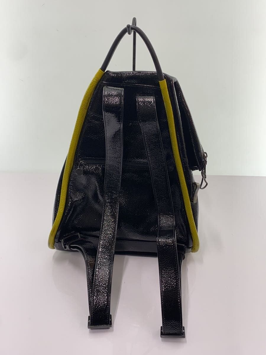 arche Wrinkle Finish Patent Leather Design Backpack Patent Leather BLK Stickiness Piping Part Discoloration 3